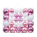 87-Pack Christmas Ball Ornaments Set Tree Decorations B0CCCG4BHT - Pink/White - Brand New