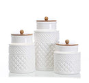 Set Of 3 Faceted Canisters - Brand New
