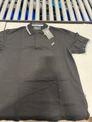 TIGER WOLF 3 BUTTON POLO SHIRT - SIZE: MEN XL - - SIZE: MEN XL - BLACK/WHITE - Brand New