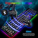 Rechargeable Keyboard and Mouse Wireless 2.4G Drive Free Backlit - Black - Brand New