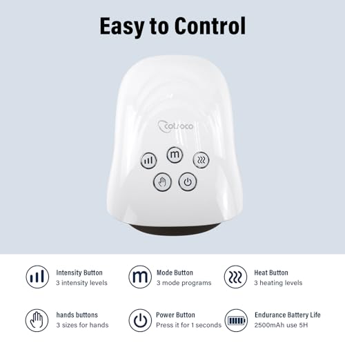 COTSOCO HAND MASSAGER WITH HEAT AND COMPRESSION MA315 - WHITE - Like New