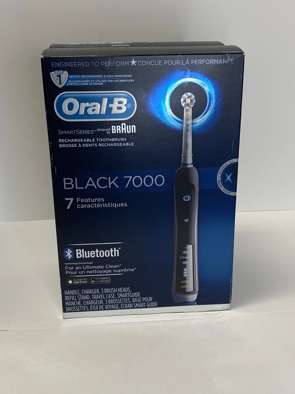 ORAL-B SMARTSERIES 7000 RECHARGEABLE TOOTHBRUSH W/BLUETOOTH SMARTGUIDE - BLACK - Like New