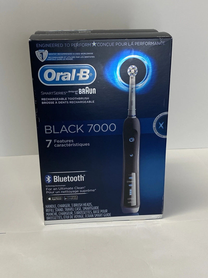 ORAL-B SMARTSERIES 7000 RECHARGEABLE TOOTHBRUSH W/BLUETOOTH SMARTGUIDE - BLACK - Like New