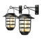 HOME ZONE SECURITY 2-PACK SOLAR WALL HANGING LIGHTS LIFEPO4 BATTERY - BLACK - Like New