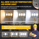 NORDIC HYGGE 31000 LUMEN LED WORK LIGHTS 3 HEAD INDIVIDUAL SWITCH - BLK/YELLOW - Like New