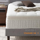 ZINUS 12" EURO TOP POCKET SPRING HYBRID, MSHEBT-12Q - WHITE QUEEN - Like New