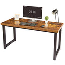 TOPSKY Computer Desk 59" Large Office Desk, Gaming Desk Writing Desk - Brown - Brand New