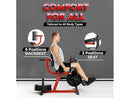 YES4ALL LEG EXTENSION CURL MACHINE LEG MACHINE PLATE LOADED  - BLACK/RED - Like New