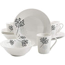GIBSON HOME NETHERWOOD ROUND DINNERWARE 12PC SET FOR 4 101769.12RM - WHITE - Like New