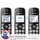 PANASONIC KX-TGD864S LINK2CELL DECT 6.0 EXPANDABLE CORDLESS - BLACK SILVER RIM - Like New
