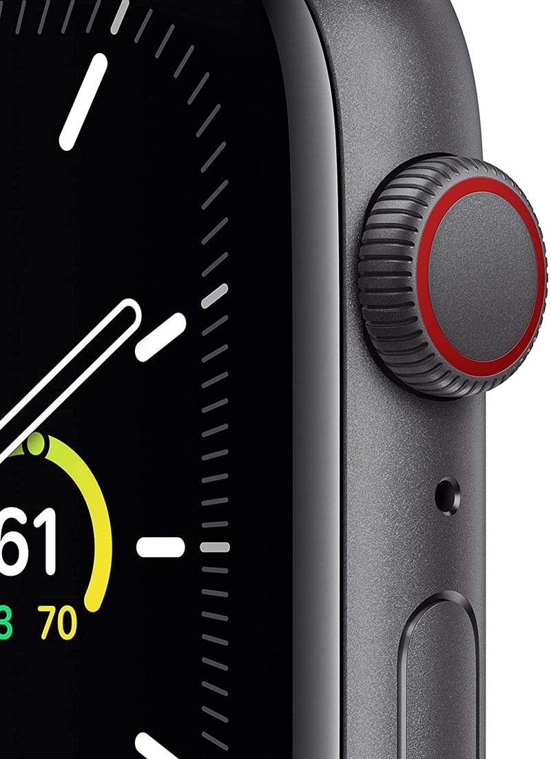APPLE WATCH SE GPS CELLULAR 40MM SPACE GRAY ALUMINUM CASE CHARCOAL SPORT - Like New