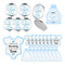 Wesiti 72 Pcs Baby Shower Favors for Guests - Blue/Boy - Like New