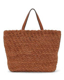 LUCKY BRAND DAWN WOVEN TOTE DARK BROWN - DARK BROWN - Brand New