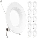 Sunco Lighting 10 Pack 5/6 LED Recessed Downlight Baffle Trim Dimmable 13W-75W - Like New