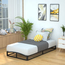 AMAZON BASICS METAL PLATFORM BED FRAME WOOD SLAT SUPPORT 06PBECBF-TT TWIN BLACK - Like New