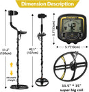 PALLIPARTNERS Tianxun Tx850 Metal Detector 11" Finder, with Shovel - Gold/Black Like New