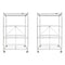 ORIGAMI 2PK R5 STORAGE RACK 4TIER HEAVYDUTY FOLDABLE WHEELS - WHITE - Like New