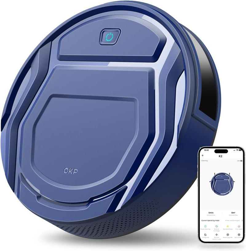 OKP Life K2 Robot Vacuum Cleaner 1800 mAh - BLUE - Scratch & Dent