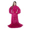 Snuggie Sherpa Original As Seen on TV Wearable Blanket Sleeves - Quilted Magenta - Like New