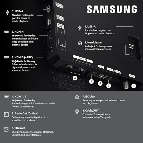 SAMSUNG 55-INCH CLASS OLED S90F 4K SMART TV NQ4 AI GEN3 2025 MODEL - BLACK - Like New