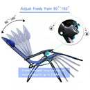 YOMIFUN ZERO GRAVITY CHAIR WITH REMOVABLE PILLOW AND SIDE TABLE - COBALT BLUE - Like New