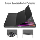 JETECH CASE FOR IPAD PRO 12.9" 6TH/5TH GEN, SLIM STAND HARD BACK SHELL - BLACK - Brand New