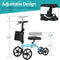 ELENKER STEERABLE PORTABLE KNEE WALKER 10" WHEELS - BLUE - Brand New