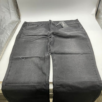 7GROOVE MEN'S JEANS STRAIGHT DENIM - SIZE: MEN 44/32 - BLACK WASHED - Brand New