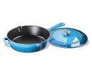 CUISINART 12-INCH CAST IRON CHICKEN FRYER, 4.5 QUART - AQUA BLUE GRADIENT - Like New