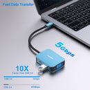 BENFEI USB C HUB 4-in-1, USB Type-C to HDMI VGA Adapter, USB C to USB Adapter - Like New