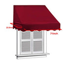 ALEKO 6x2 Window Awning Door Canopy 6-Foot Decorator - Burgundy - Brand New