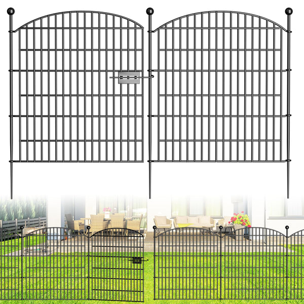 BILIBOMPA 10 PANEL DECORATIVE GARDEN FENCE WITH GATE SGDWWL-H5-03 - Like New