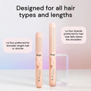 L'ANGE HAIR Le Duo 360° Airflow Styler 2-in-1 Curling Wand & Titanium - Pink Like New