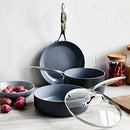 GREENPAN VALENCIA PRO HARD ANODIZED CERAMIC NON-STICK COATING 4-PIECE PAN - GRAY - Like New