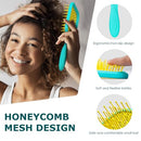 SHINLEA VENTED DETANGLER BRUSH CURLY THICK HAIR BRUSH BRISTLES - BLUE - Like New
