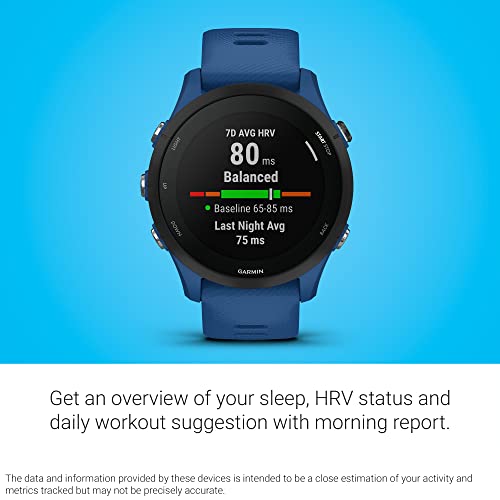 Garmin Forerunner® 255, GPS Running Smartwatch, Tidal Blue - Like New