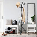 Tangkula 75 Inch Freestanding Metal Coat Rack Black - Brand New