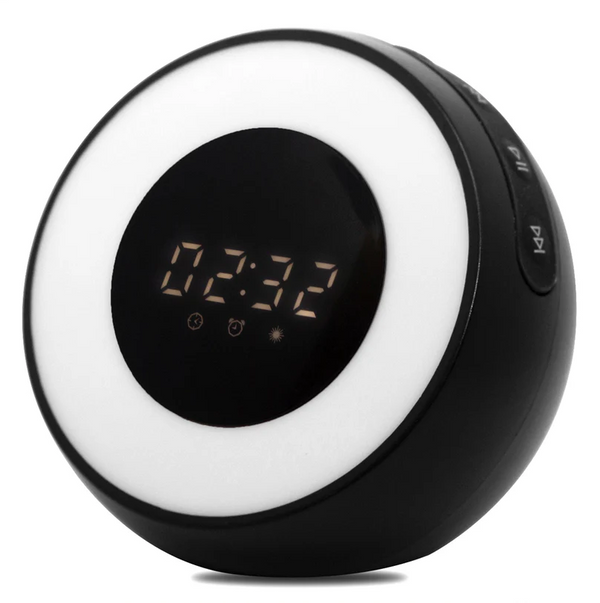 ZTECH Alarm Clock Built-in Air Purifier Wireless Bluetooth Speaker LED - Black Like New