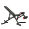 SUNNY HEALTH & FITNESS COMPACT BENCH INCLUDING BAR RACK & LEG EXTENSION FOR HOME - Like New