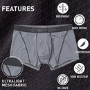 12416717 ExOfficio Men's Give-N-Go 2.0 Sport Mesh Boxer Brief 3", M, Onyx/Black - Brand New