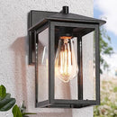 GEPOW OUTDOOR WALL LIGHTS FARMHOUSE EXTERIOR WALL SCONCES LIGHT - TEXTURED BLACK - Like New