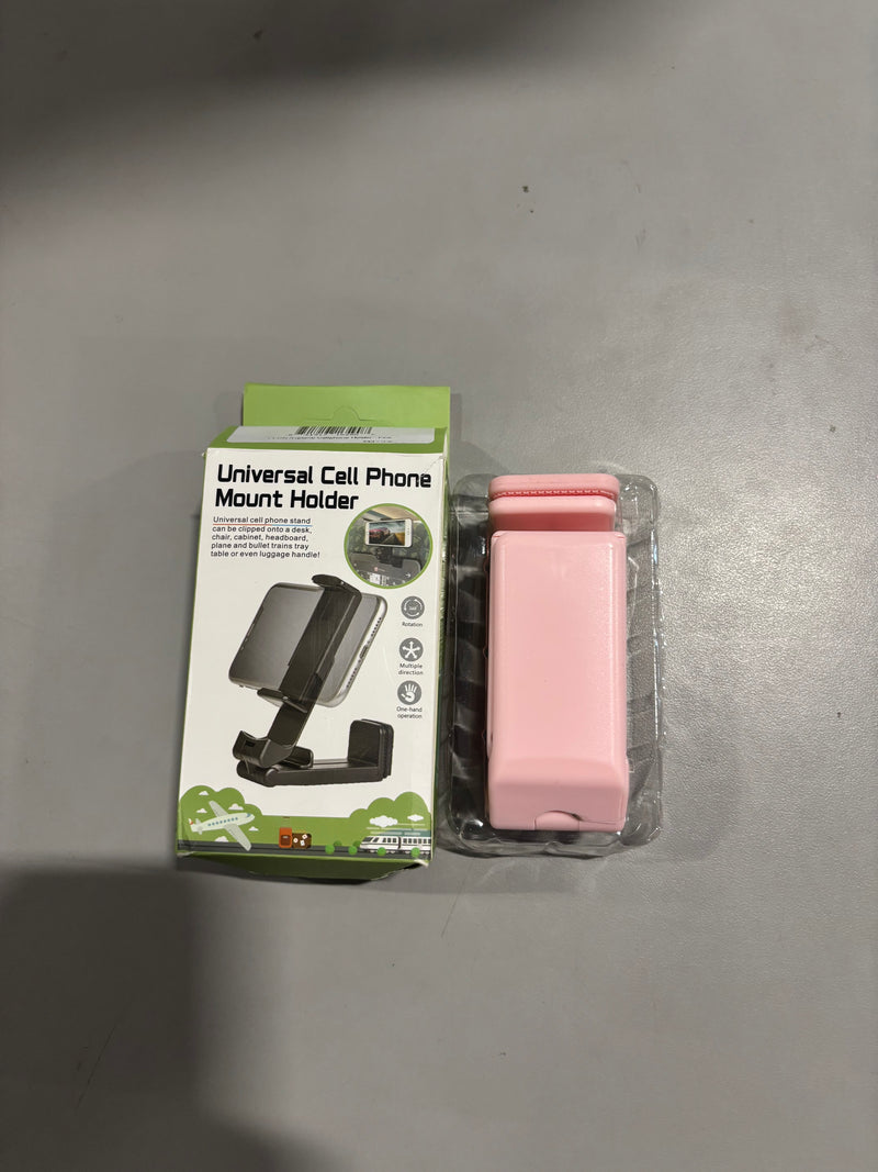 GENERIC UNIVERSAL CELL PHONE MOUNT HOLDER- 360 ROTATION - PINK - Like New