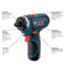 BOSCH PS21-2A 12V MAX 2-SPEED POCKET DRIVER 2) 2.0AH BATTERIES - BLUE - Like New