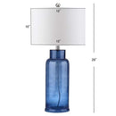 SAFAVIEH LIGHTING COLLECTION BOTTLE GLASS BLUE/CREAM TABLE LAMP SET OF 2 - Like New