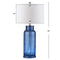SAFAVIEH LIGHTING COLLECTION BOTTLE GLASS BLUE/CREAM TABLE LAMP SET OF 2 - Like New