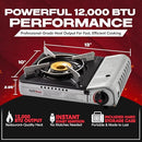 Grill Boss Dual Fuel Camp Stove for Camping Emergencies, 90057GB - Black - Like New