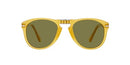 PERSOL STEVE MCQUEEN AVIATOR - OPAL YELLOW FRAME, POLARIZED GREEN LENSES - Like New