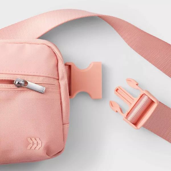 ALL IN MOTION™ PREMIUM BELT BAG BLUSH WATER-RESISTANT KNIT FANNY PACK - BLUSH - Brand New