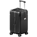 KRUTE CARRY ON LUGGAGE PC+ABS SUITCASES WITH DOUBLE SPINNER WHEELS 20 - BLACK - Like New