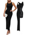 POPILUSH WOMEN'S TANK DRESS - SLEEVLESS MAXI, FORMAL WEDDING GUEST - SIZE S - Like New